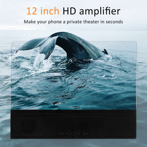 L2 12 inch Phone Screen Magnifier with BT Speaker HD Mobile Phone Movies Videos or Music Amplifier