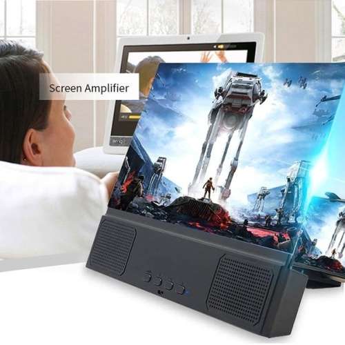 L2 12 inch Phone Screen Magnifier with BT Speaker HD Mobile Phone Movies Videos or Music Amplifier
