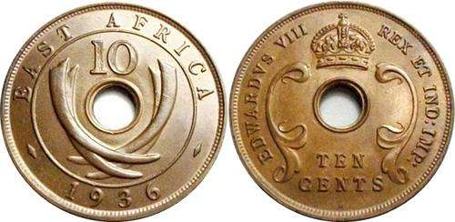 East Africa RARE 1936H Proof 10c Krause 2010 Cat Value $325