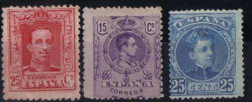 3 x Scarce early Spanish stamps Superb MINT HIGH CV