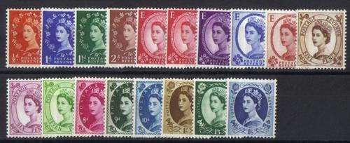 GB QEII 1960-67 Complete Phosphor set of 19 Superb MNH