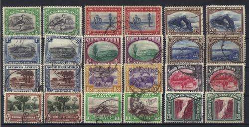 SWA 1931 Pictorials set to 20/ Complete to 20/ in singles AFR+ENG CV R592