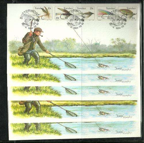 Transkei Scarce 1984 Fishing Flies Maxi Card set Limited Set 486/650