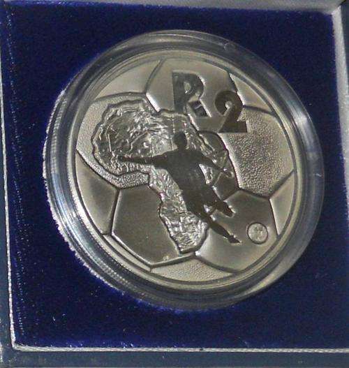 1996 Africa Cup of Nations Proof Silver R2 in SAM box as issued