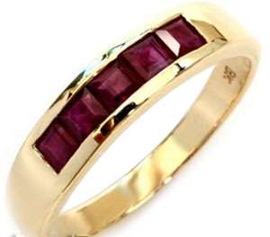 AMAZING!!! 9CT GOLD 1.05ct RUBY CHANNEL RING!!