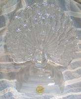 CRYSTAL COLLECTION! French J.G. Durand/Crystal d'Arques Genuine 24% Lead Crystal Peacock Sculpture!