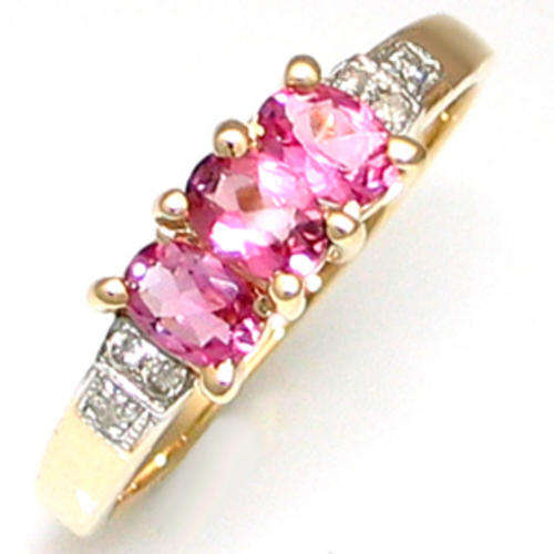 ***ERV R27,600***Gorgeous Natural Pink Sapphire and Diamond 9K Yellow Gold Ring!