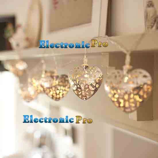 " 2 on auction " 12 solar powered HEART lights ( No wiring required ) install anywhere