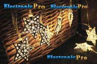 " 2 on auction " 12 solar powered STAR lights ( No wiring required ) install anywhere