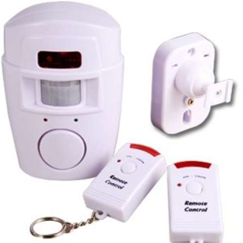 2 Remote Control Home Shed Garage Caravan Motorhome Security Wireless PIR Alarm (Wall mounting brack
