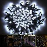 100 LED Solar String Fairy Lights - White