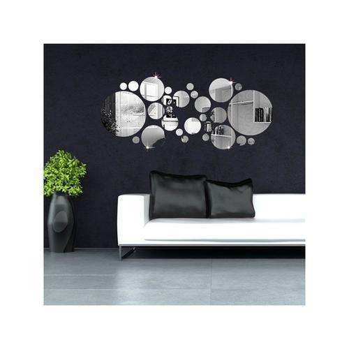 30pcs 3D Circle Mirror Wall Stickers Acrylic Vinyl Decal Home Art Decor