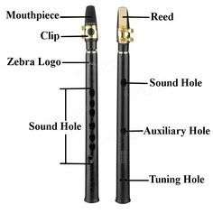 Zebra, 8 Holes Key-Bb Mini Sax Pocket Saxophone Xaphoon with Alto Mouthpiece