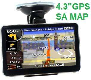 4.3" GPS Car Navigation with Free 2GB Memory Card iGO South Africa / MP3/4 FM