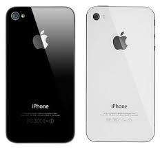 iPhone 4 glass back cover white/black