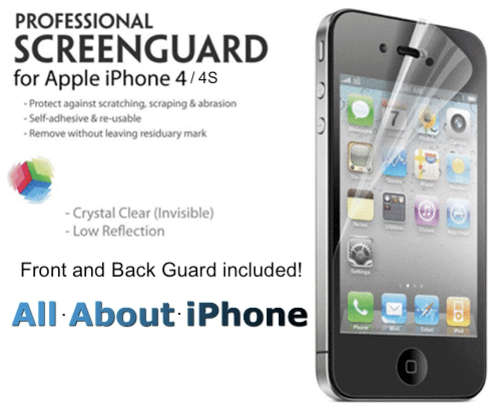 Professional matte SCREENGUARD for Apple iPhone 4/4S FRONT + BACK screen protector NEW