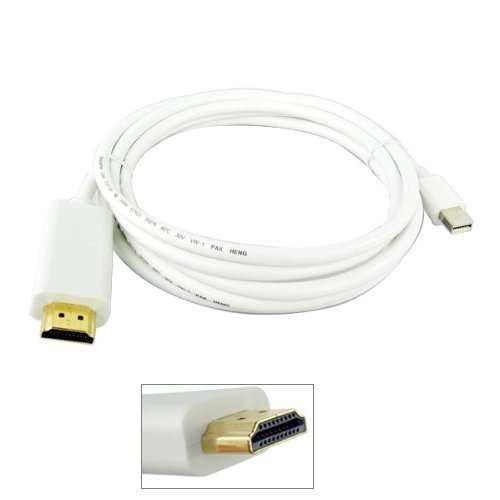 New Display Port Male to HDMI Male Cable white for MacBook Pro Airbook  3m