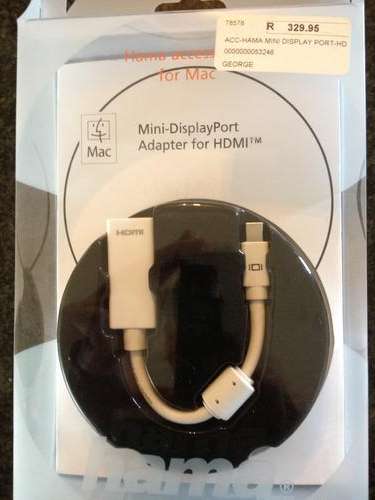 15% DISCOUNT Original HAMA Mini Display Port to HDMI Adapter Cable for MacBook  Smart TV