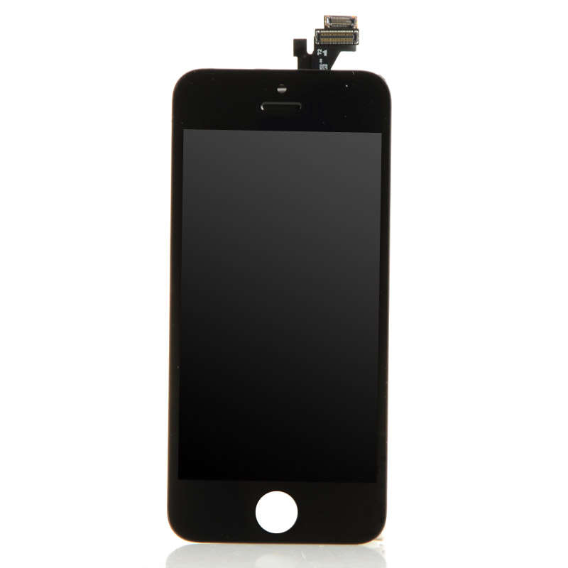 iPhone 4S Digitizer Touch Panel Screen Replacement with LCD Display Screen + Flex Cable + Supporting Frame - Black