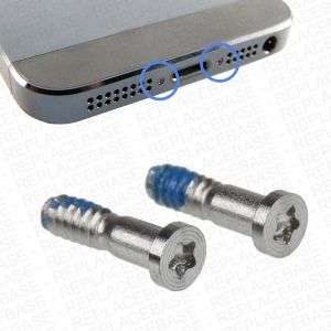 Bottom Screw Set silver/white for Apple iPhone 5