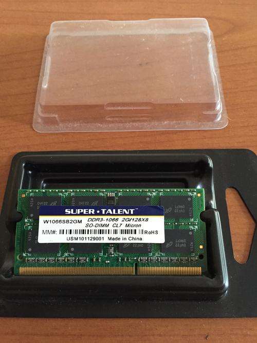 1x Super Talent W1066SB2GM DDR3-1066 SODIMM 2GB/128x8 Micron Chip Notebook Memory