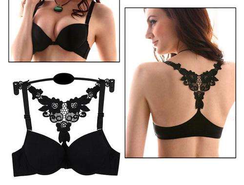 Sexy Front Closure Lace Racer Back Push Up Bra