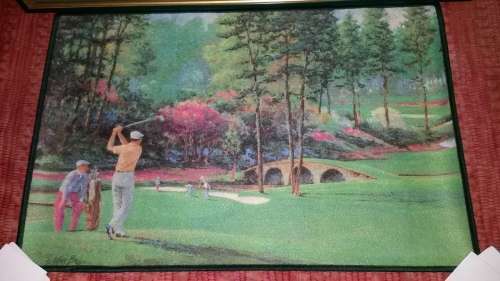 Golf puzzles (x2) and golf mat