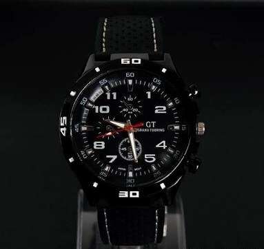 Grand Touring Men's Sports Watch with Silicone Strap.