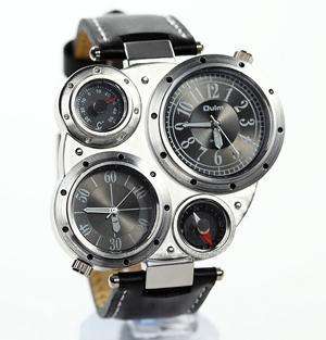 Oulm Duel Time Watch with Compass & Thermometer.
