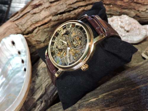 WINNER Automatic Mechanical Stainless Steel Skeleton Watch.