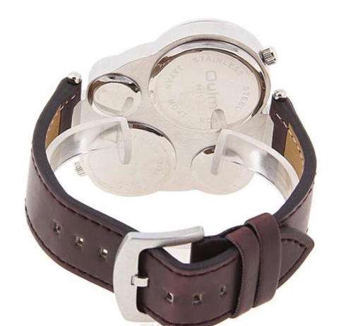 Oulm Duel Time Watch with Compass & Thermometer.