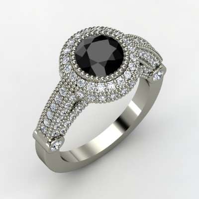 Certified 7.00CT Round Cut Real & Natural Black Diamond Wedding/Engagement Ring @ Discount Offer.