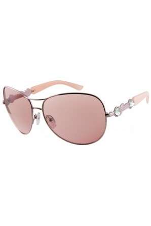 GUESS Sunglasses Ladies Sexy Aviator Shiny Light Rose-100% AUTHENTIC