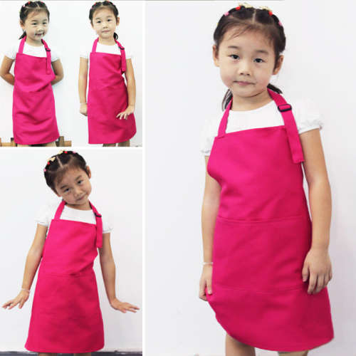 Cute Kids Children Kitchen Baking Painting Apron Baby Art Cook Craft Bib Plain