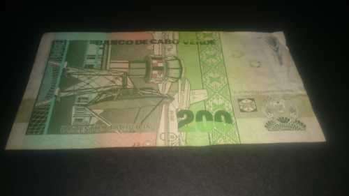 Banco De Cabo Verde 200 Escudos 1989 Bank Note
