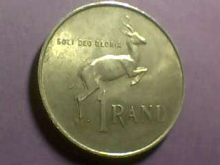Silver One Rand Coin 1966 Afrikaans Jan van Riebeeck on Back