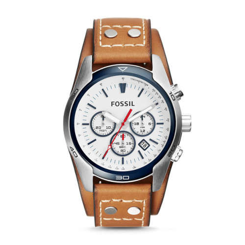 Fossil Coachman Chronograph Tan Leather Watch