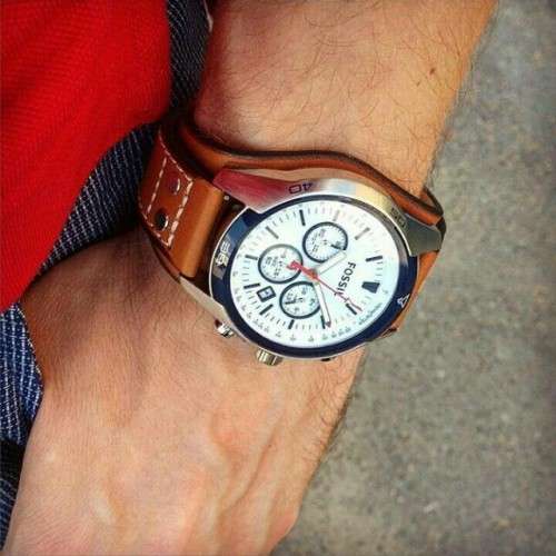 Fossil Coachman Chronograph Tan Leather Watch