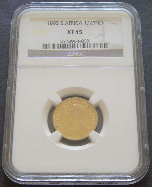 **ZAR Gold Half Pond NGC Graded XF45**Hern's Price EF R25 000@R1 Start