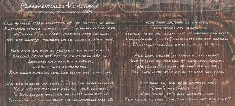 KUIER IN `N PLAASKOMBUIS: RESEPTE EN STORIES VAN GISTER by Nico Moolman