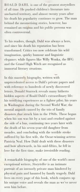 STORYTELLER: THE LIFE OF ROALD DAHL by Donald Sturrock