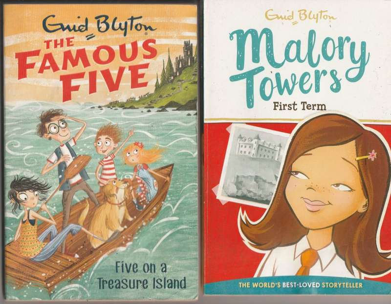 FIVE ON A TREASURE ISLAND/MALORY TOWERS:FIRST TERM/THE CHILDREN OF CHERRY TREE FARM/AMELIAJANE AGAIN