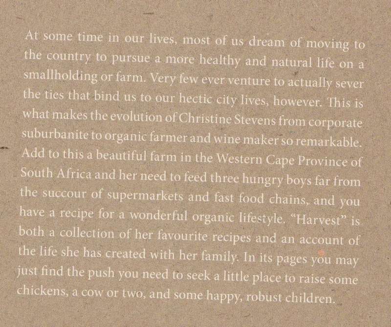 HARVEST: RECIPES FROM AN ORGANIC FARM by Christine Stevens with Russel Wasserfall