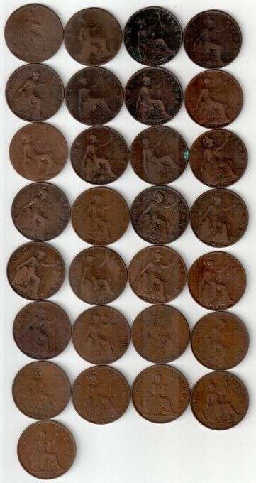 46 Penny's from 1894 to 1940 have a look at the images for dates included