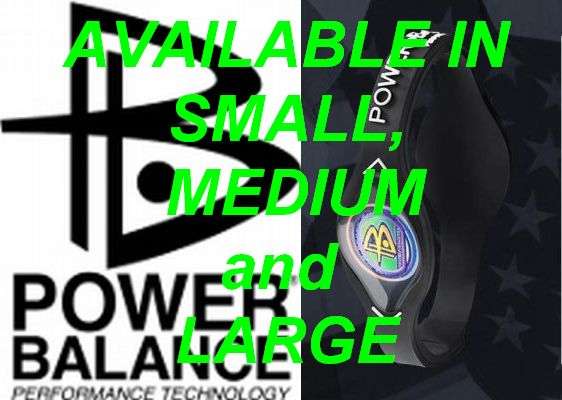 Power Balance LARGE(20.5cm) Black/White wording-AUTHENTIC PRODUCT in Original Packaging