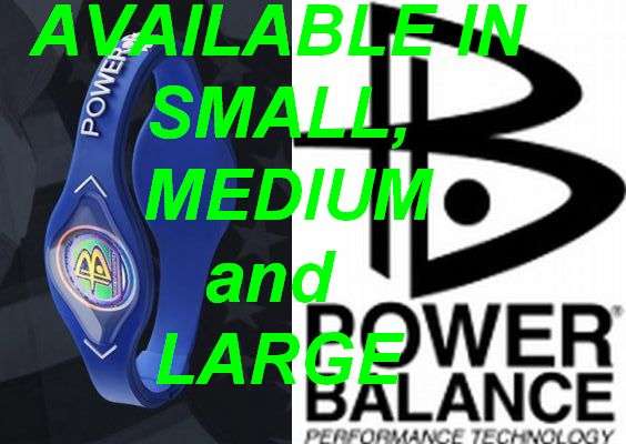 Power Balance MEDIUM (19cm) Blue/White wording-AUTHENTIC PRODUCT in Packaging