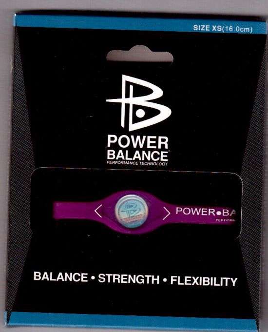 Power Balance XS to XL LILAC/White wording in Original Packaging