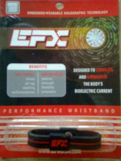 U choose the SIZE as per listing Black/Red EFX Performance Holograms Wristband's