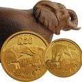 RARE: 2008 Natura Elephant Figurine - Qoz and Toz GOLD