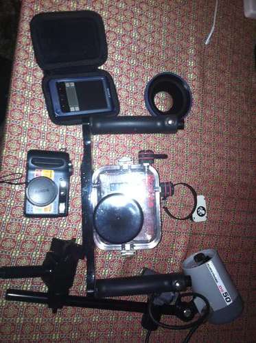 Sony Camera with underwater housing and substrobe